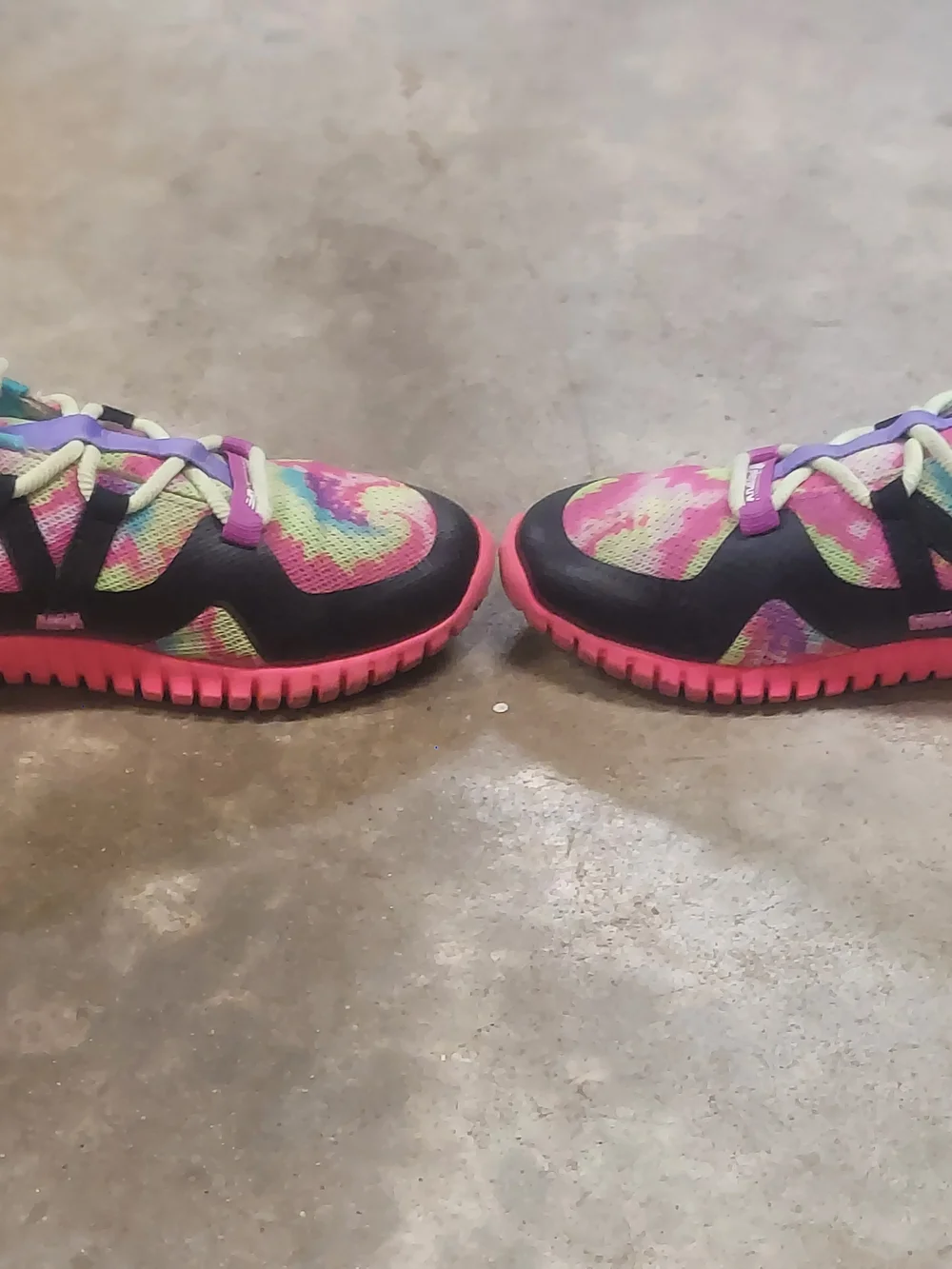 New Balance Kids Size 2.5 Tie-Dye Pink & Teal Athletic Shoes
